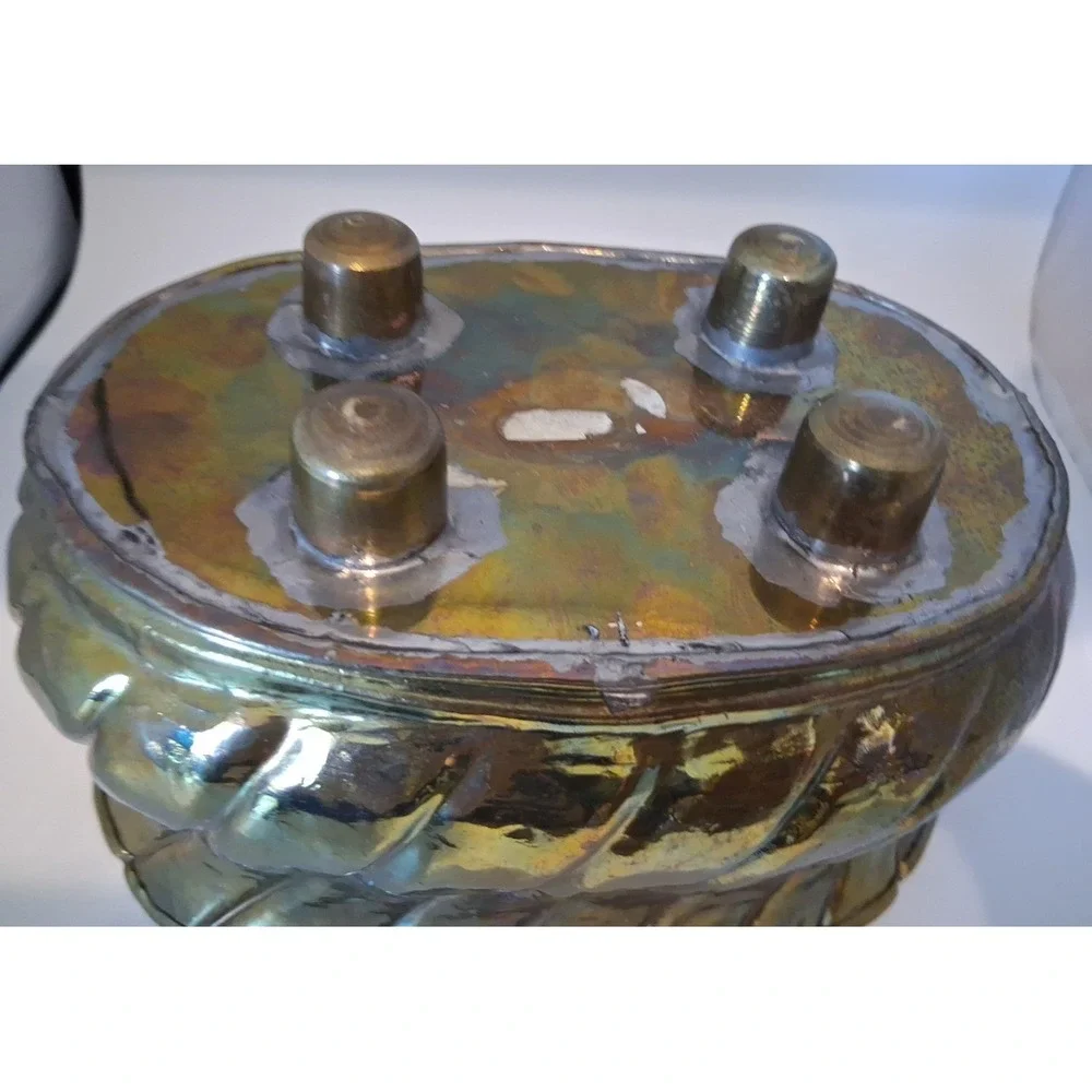 Vintage Brass Italian Style Footed Planter Cache pot Large 9